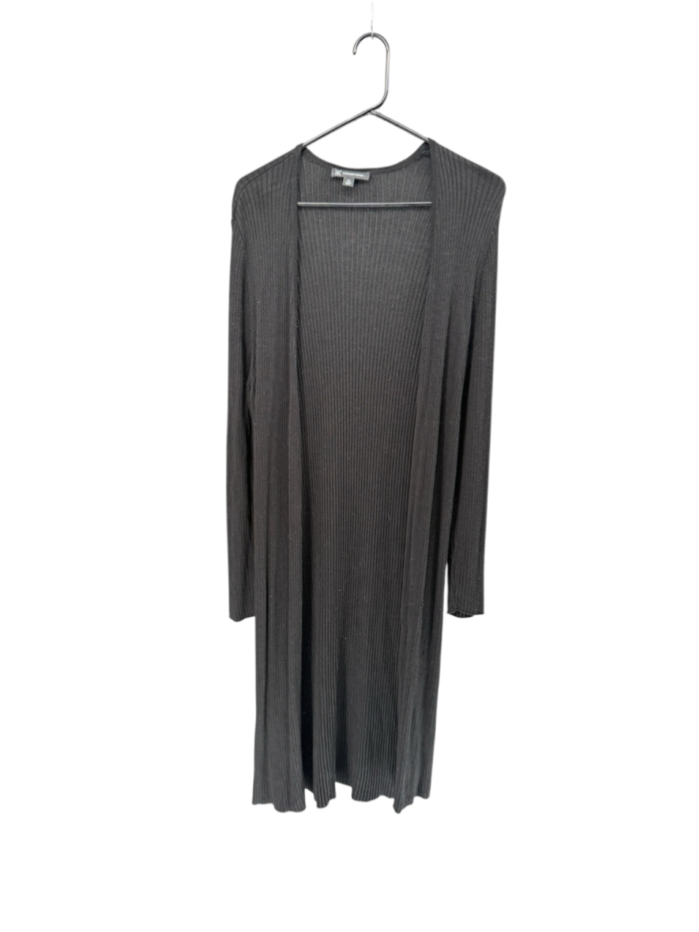 Women's I.N.C. International Concepts Black Ribbed Cardigan, Size XXL